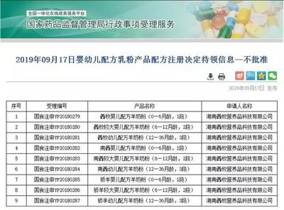 食品周报:配方注册再现不批准名单、贝因美更名、蒙牛收购贝拉米
